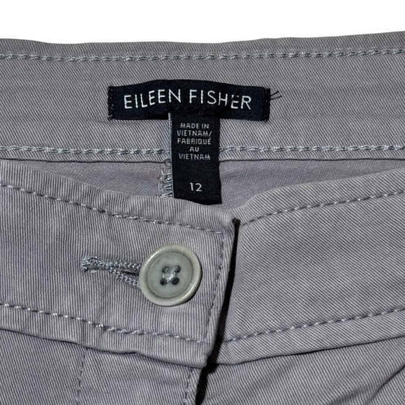 Eileen Fisher Organic Cotton Pant Size 12 Super Soft And Lightweight khaki grey - Picture 4 of 11